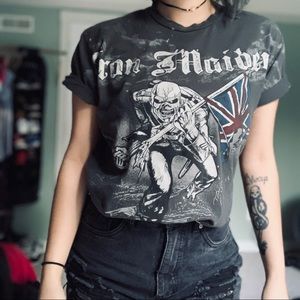 Old school Iron Maiden oversized band t-shirt